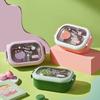 Нержавеющая сталь Bento Lunch Box для детей, школьный милый мультяшный узор, портативный отсек, контейнер для хранения продуктов, герметичный ланч-бокс
