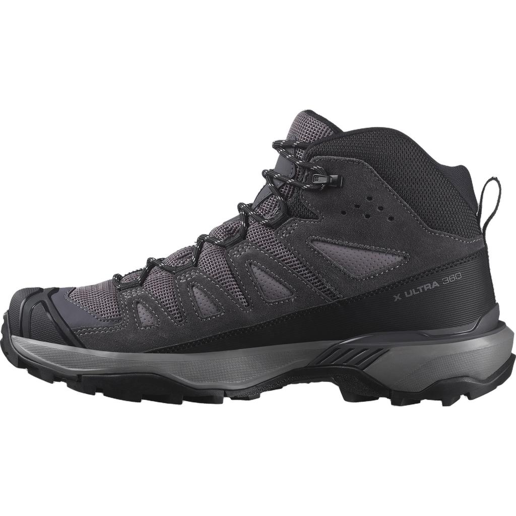 SALOMON X ULTRA 360 Удобные Нескользящие Износостойкие Средние Альпинистские Ботинки Женские Черно-Серые L47571100