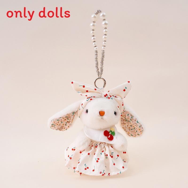 Soft Rabbit Hanging Plush Doll With Bow And Dress Decorationfor Bag And Home Decor