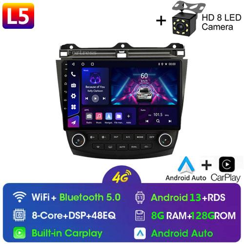 Android 14 Автомобильное радио для Honda Accord 7 2003-2008 GPS-навигация Мультимедиа Видеоплеер Carplay Android Auto Car Stereo 2 Din