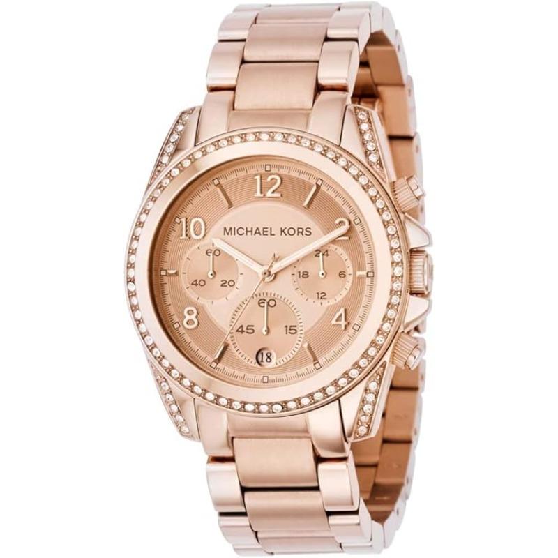 Michael Kors Женские часы Sofie Crystal Rose Gold-Tone из нержавеющей стали MK5263