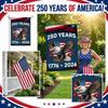Флаг «Народ 1776-2026» День памяти Патриотический 250-й день рождения 250 лет Соединенные Штаты Декор для комнатного сада (250 ЛЕТ)