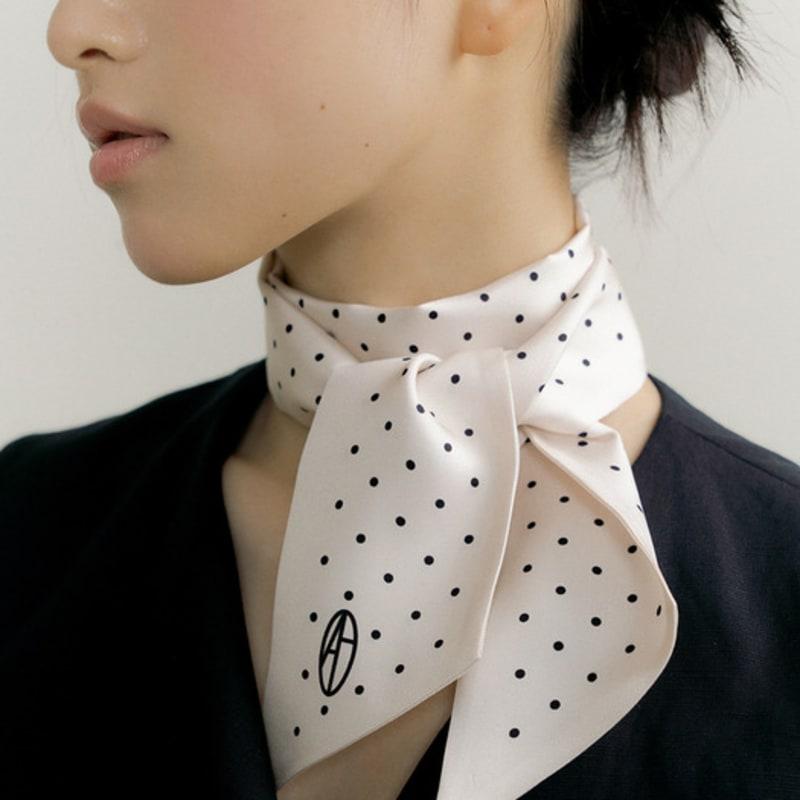 AVVINA PELLE Точечный длинный твилли шелковый шарф (4colors)