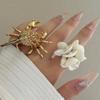 Gold-Tone Plated Finish Boho Ocean Animal Jewelry Conch Shell Wrap Ring  Bold Street Style