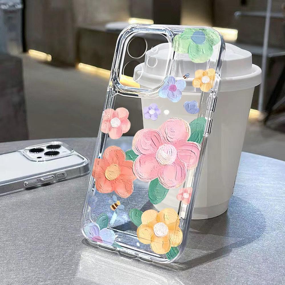 Чехол для телефона Rose Flower для iPhone 15 Pro, чехол для iPhone 13 14 11 12 16 Pro Max 8 7 Plus XR XS X SE, прозрачный противоударный чехол