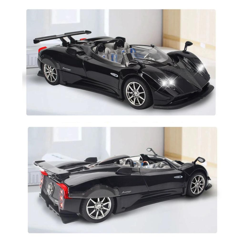 1/24 Pagani Zonda HP Barchetta Supercar Alloy Car Model Sound and Light Pull Back Children's Toy Collectibles Birthday Gift