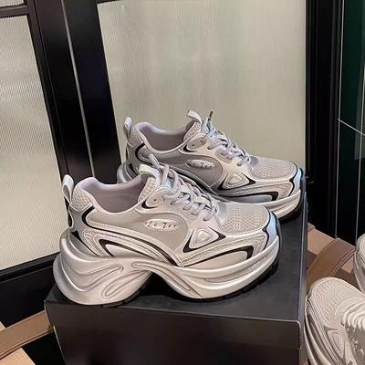 Женские туфли-папы в том же стиле, весна-лето, новые, на толстой подошве, увеличивающие рост, женские повседневные кроссовки из кожи