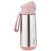 B.box Insulated Drink Bottle with Spout, Keeps Drinks Hot or Cold, One-Push Operation, Top-Rack Dishwasher Safe [Authentic B.box Product] [Stainless S