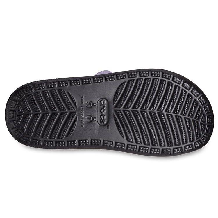 Crocs Классические теплые флисовые тапочки с цветочным принтом, унисекс, черные 209240-001