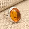 Lovely Lab-Created Baltic Amber Gemstone Handmade 925 Sterling Silver Ring Jewelry