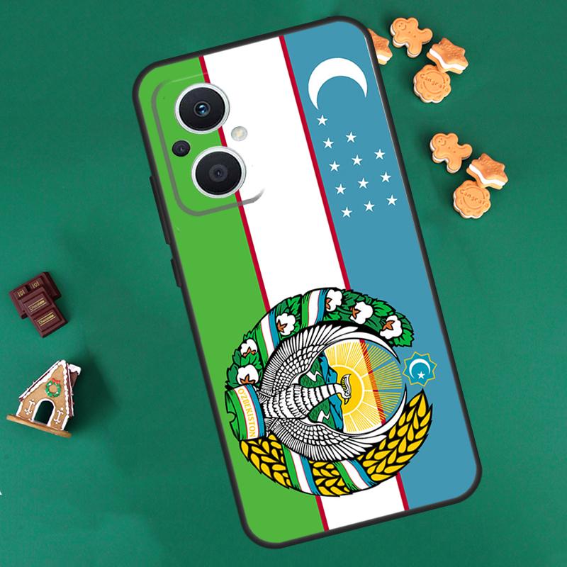Чехол с флагом и гербом Узбекистана для OPPO Reno 8 7 Lite 14 13 12 11 F 10 Pro 8T Чехол для OPPO Find X8 X6 X5 X9 Pro Coque
