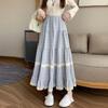 Женская весенне-летняя дизайнерская панельная юбка-макси А-силуэта - Струящаяся драпирующая милая юбка с расклешенным силуэтом, закрывающим бедра, и мягким расклешением