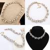 Women Vintage Charm Crystal Flower Pendant Statement Bib Choker Necklace