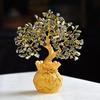 Pyrite Crystal Money Tree with Golden Potli Base – Wealth, Vastu, Reiki Healing & Good Luck – Feng Shui Bonsai Gift for Women, Friends, Birthday, Home