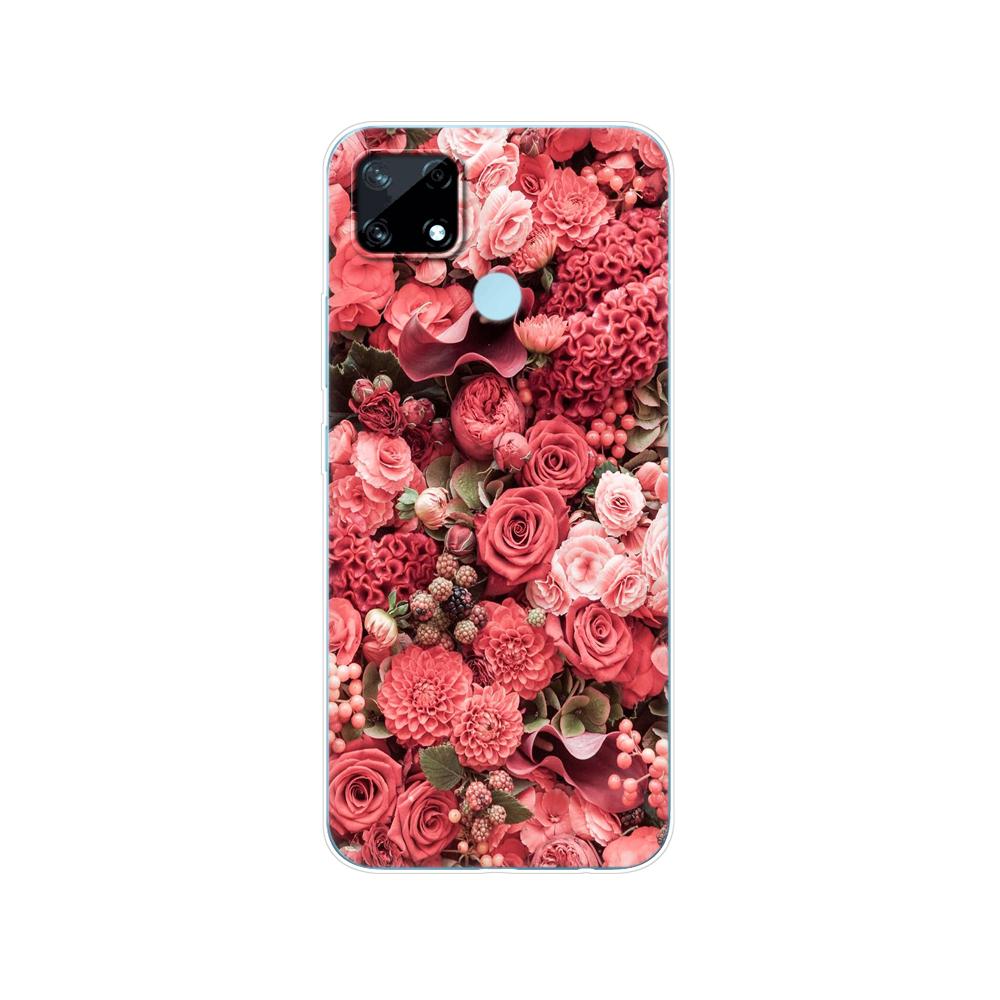 Для Realme C12 C25 C25S 7i Global Case задняя крышка телефона для Realme Narzo 20 30A, силиконовый мягкий защитный чехол из ТПУ, бампер
