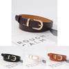 Womens Pu Leather Belt With Metal Pin Closure For Trendy And Versatile Looks