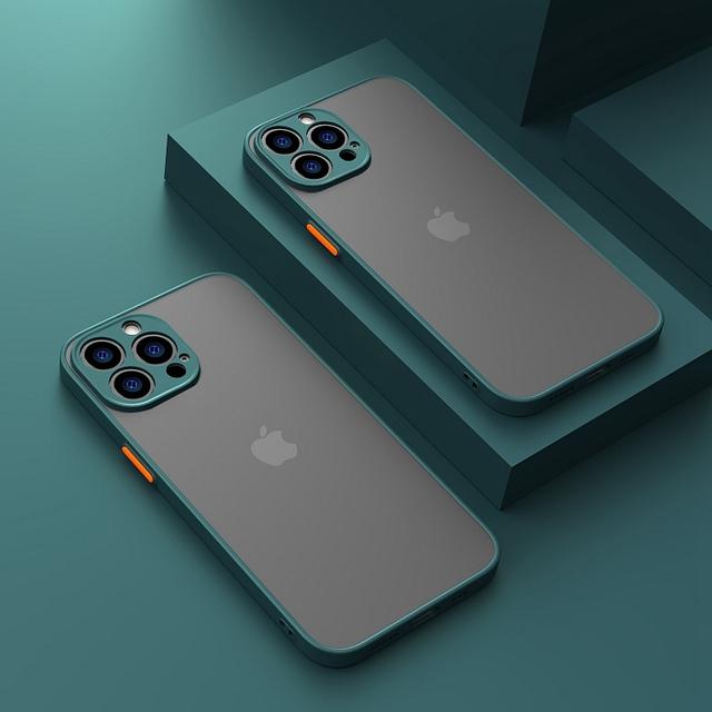 Роскошный противоударный матовый чехол для телефона Iphone 13 12 11 Pro Max Xr Xs X 7 8 Plus Se 2020 2022, мини-бампер, жесткий прозрачный чехол из ПК