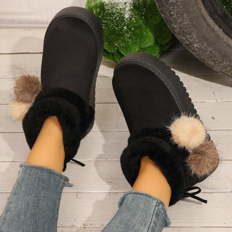 New Fashion Anti Slip Women's Short Boots Large Thick Bottom Women's Snow Boots Warm Women's Boots