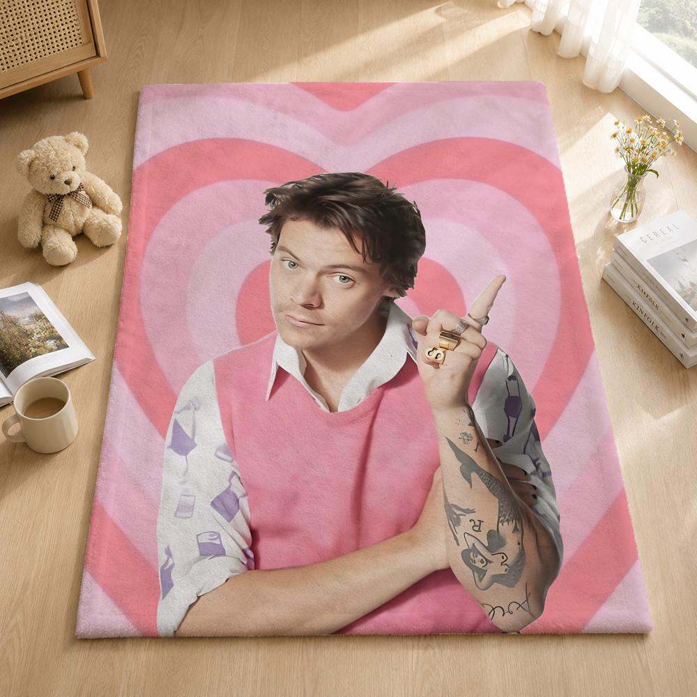 Singer H-Harry Styless Throw Blankets Soft Warm Flannel Blanket Bedding for Bed Living room Home Sofa