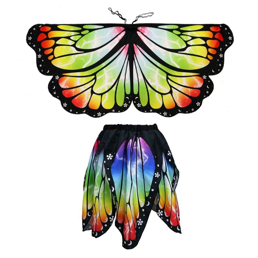 Costume Butterfly Cape Dressing Up Wing Cloak Cute Scarves & Wraps Kids