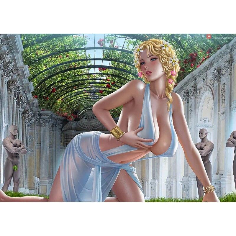 Печать на холсте, видеоигры, Street Fighter Chunli, обнаженная сексуальная девушка, художественная картина для спальни, домашнего декора