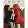 Youyou Girls' 2025 Winter Hooded Mid-Length Down Jacket
