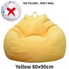 Lazy Sofa Cover Without Filler Linen Cloth Solid Lounger Bean Bag Sofa Covers Pouf Puff Couch Tatami Living Room Beanbags New