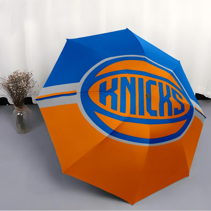1pc New York Knicks Umbrella, Sun Protection, And UV Shielding. It Has Eight Sturdy Ribs for Outdoor Use And Perfect As a Holiday Gift