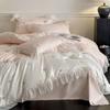 Princess style Embroidered Skin friendly Breathable Girl Ruffle Bed Set - Flower Bud