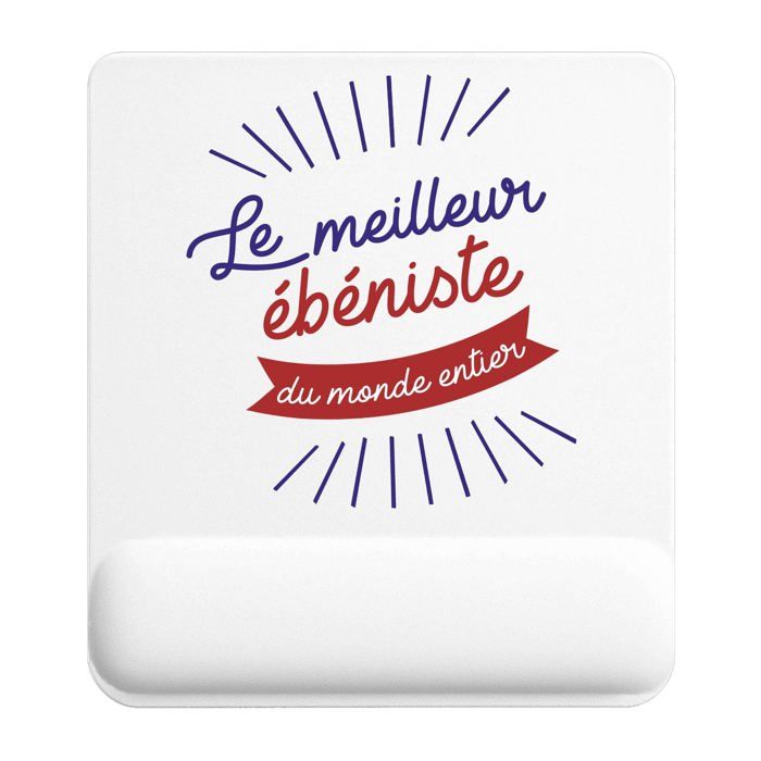 Tapis de souris - PLANETEE - Ébéniste Meilleur Monde - 22x18 cm - Surface lisse antidérapante - Épaisseur 3 mm