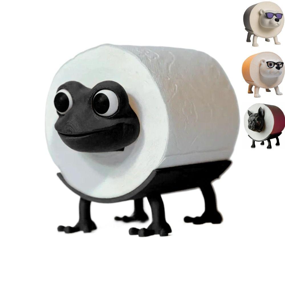 Free Standing Toilet Tissue Rack Frog Dog Bear Toilet Roll Holder Kitchen Tissue Dispenser Home