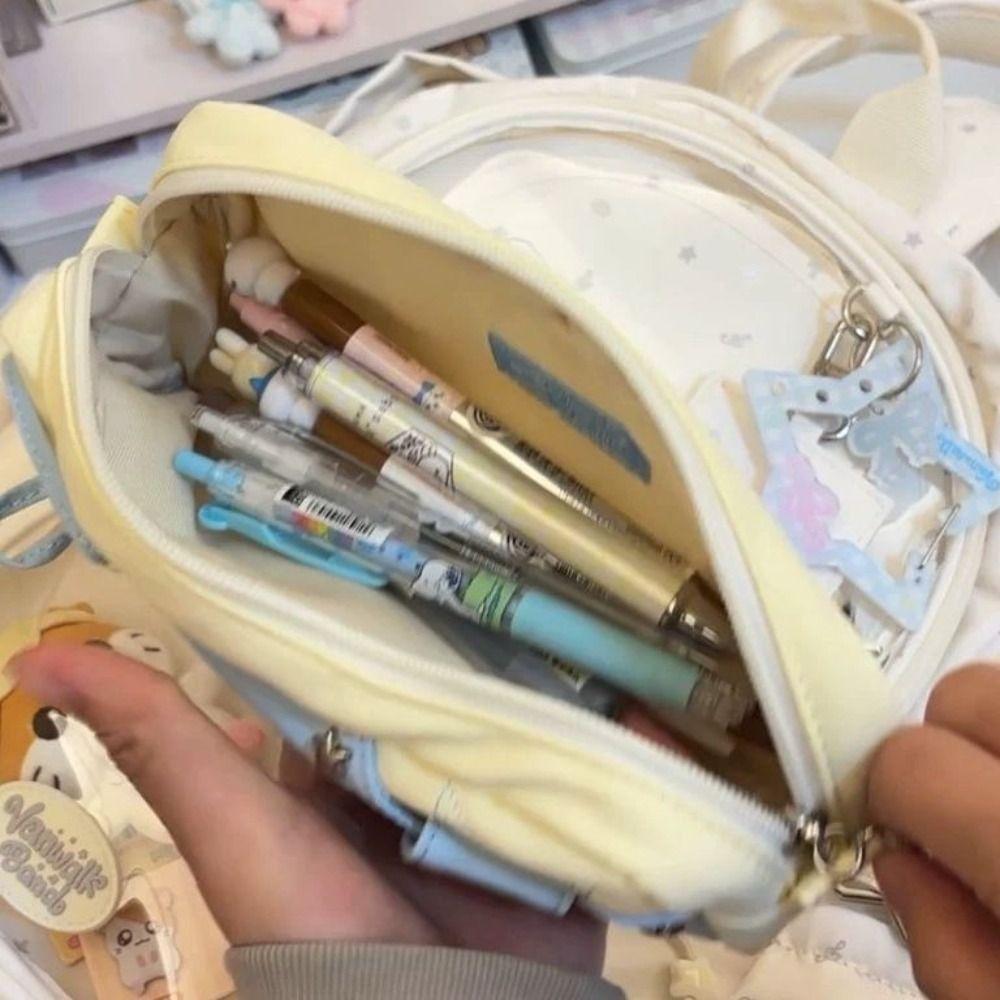 Large Capacity Pen Bag Zipper Stationery Organizer INS Pencil Case Students