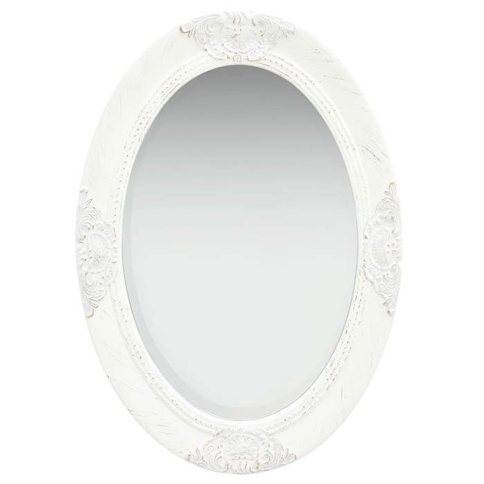 VidaXL Wall Mirror Baroque Style 50x70 Cm White 320352