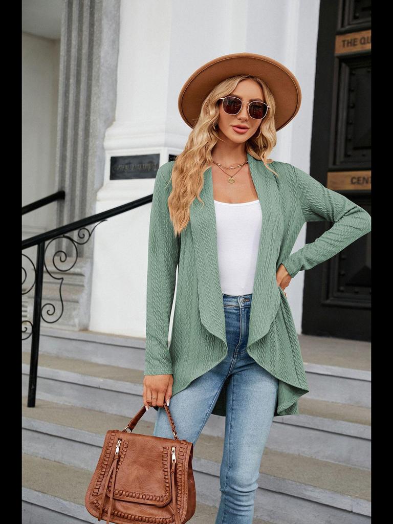 Женский однотонный вязаный кардиган-свитер осень/зима 2023 года