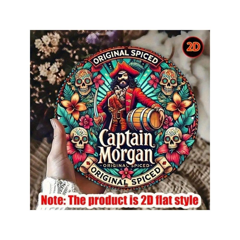 Винтажная металлическая табличка Captain Morgan Декор для бара 20x20см