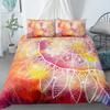 Комплект постельного белья Mandala Duvet Cover King Polyester Tie Dye Paisley Quilt Cover Purple Boho Hippie Trippy Floral Exotic Style Комплект постельного белья
