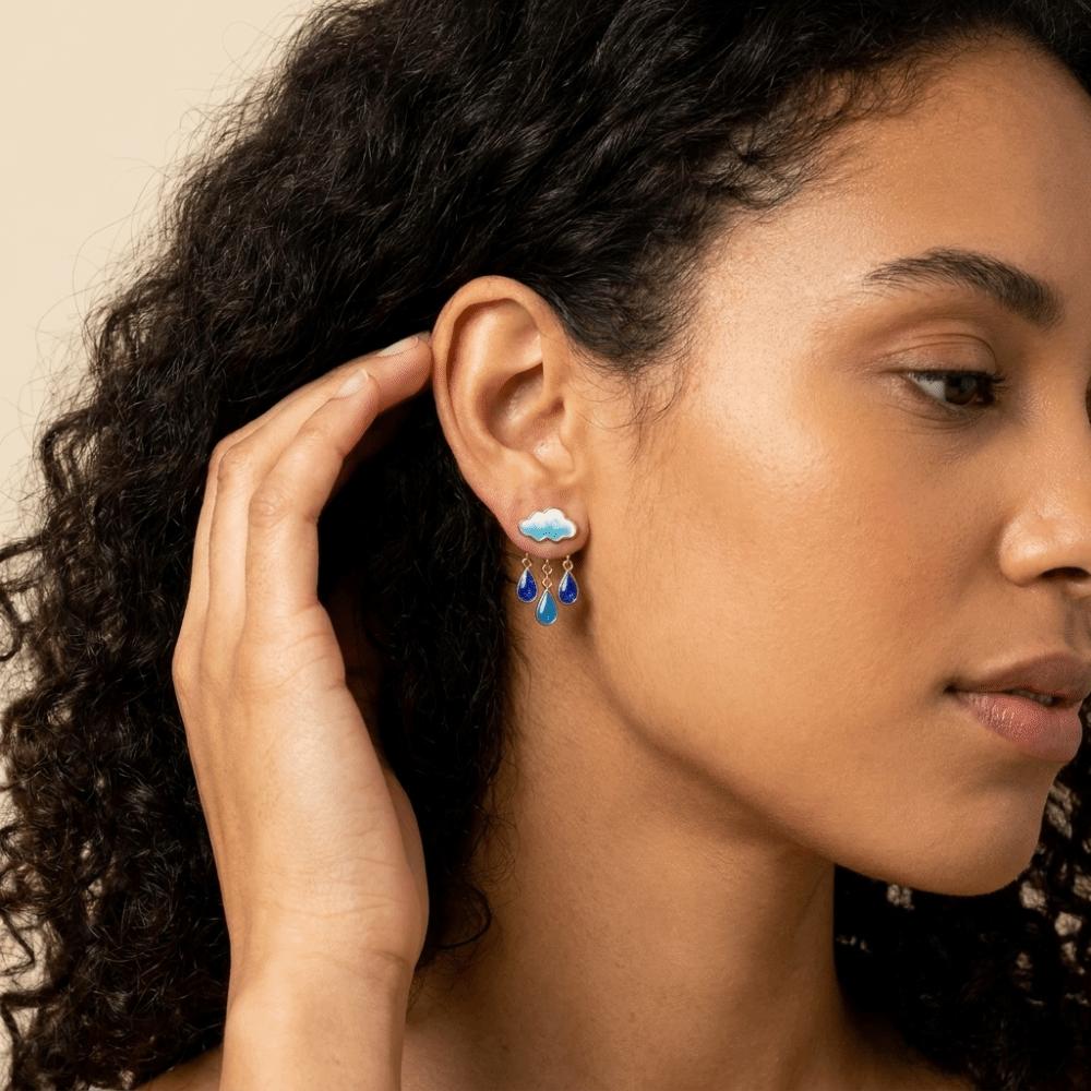 Exquisite Design Cloud Glitter Earrings Zinc Zinc Alloy Dangle Earrings Cute Raindrop Drop Earrings Parties