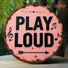 No Bad Vibes Retro Pink Round Metal Sign D Flat Printing Rustic Positive Quote Wall Decor for Bedroom Dorm Patio  Boho St