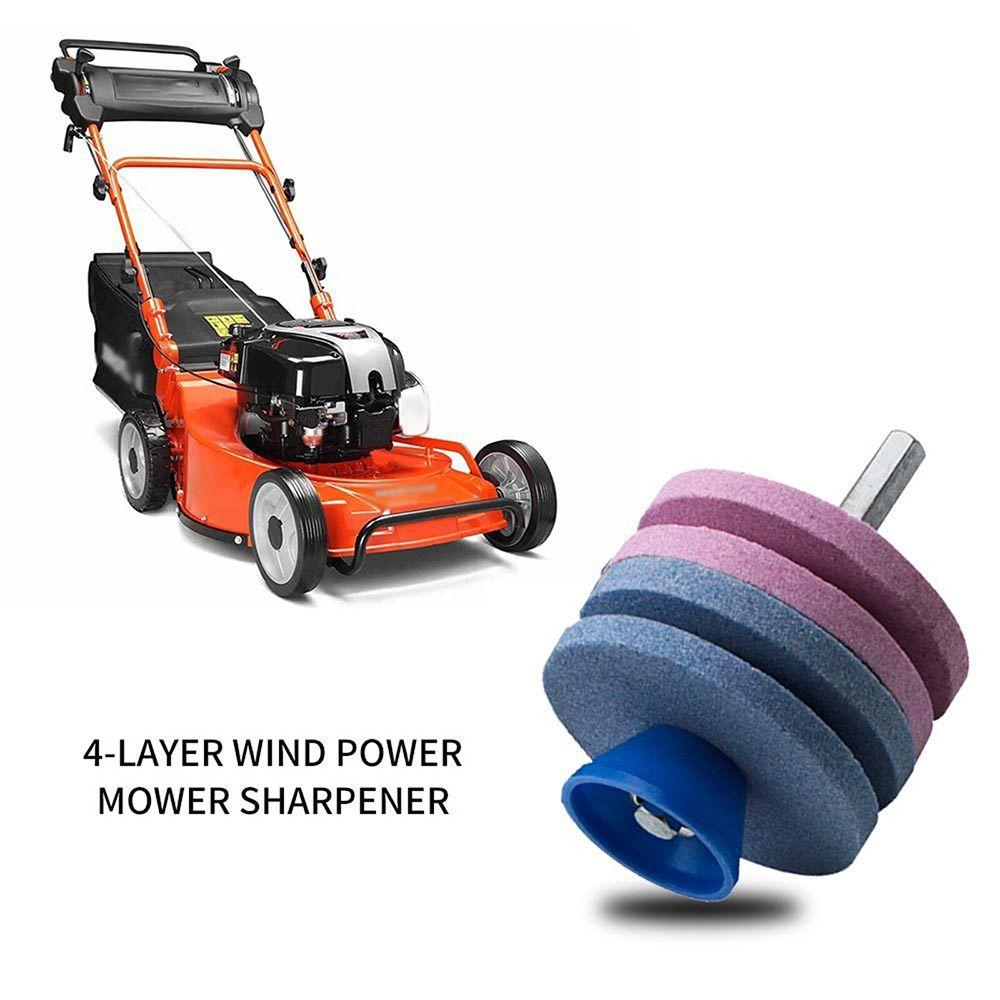 Quick Install Lawn Mower Edge Sharpener Brown Corundum Edge Whetstone Grinding Wheel Trimmer Spade