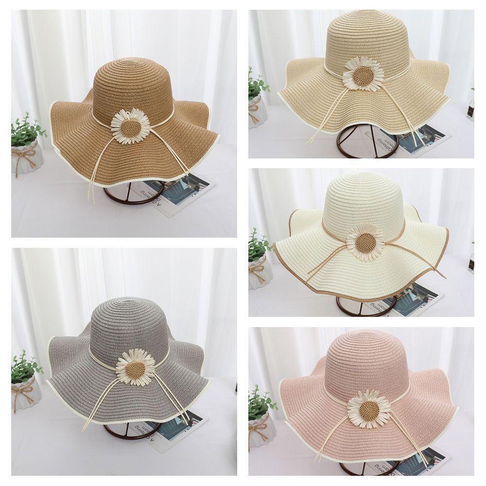 Богемная соломенная шляпа с широкими полями Весенне-летняя женская шляпа от солнца Модные складные соломенные шляпы Отпуск