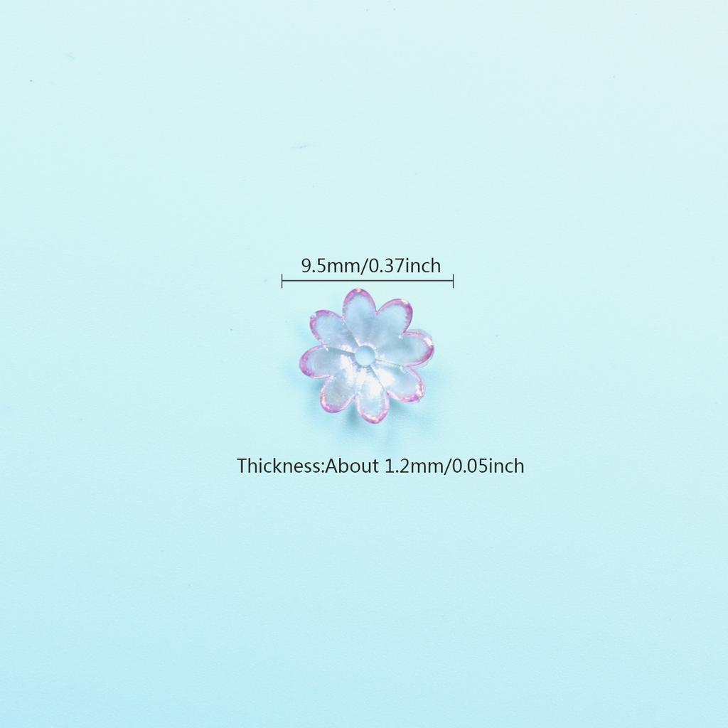 Creative Sun Flower Shape Acrylic Beads Handmade Bracelet Necklace Diy Loose Spacer Beads For Jewelry Making 9.5mm