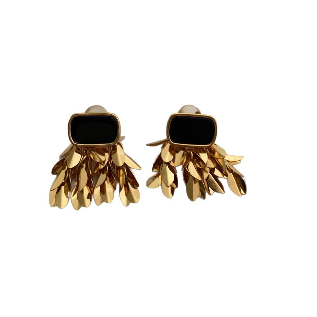 Wheat Ears, Leaves, Gold And Silver Contrasting Colors, Fringed Earrings, Ears, Niche Design, Earrings, Earrings, Pendants, Simple, Versatile