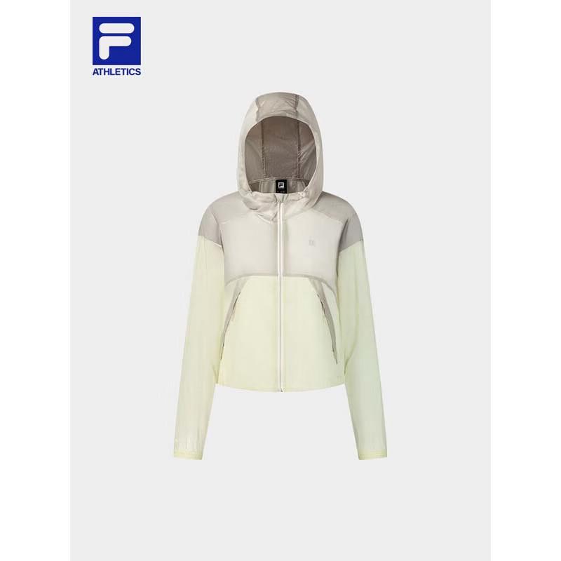 Fila Женская плетеная куртка с капюшоном в стиле колор-блок