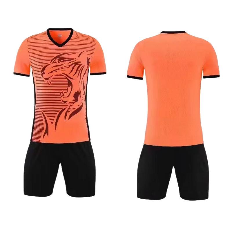 Football jersey set Men's game training jersey Printed jersey Children's adult sports jersey Football men's
