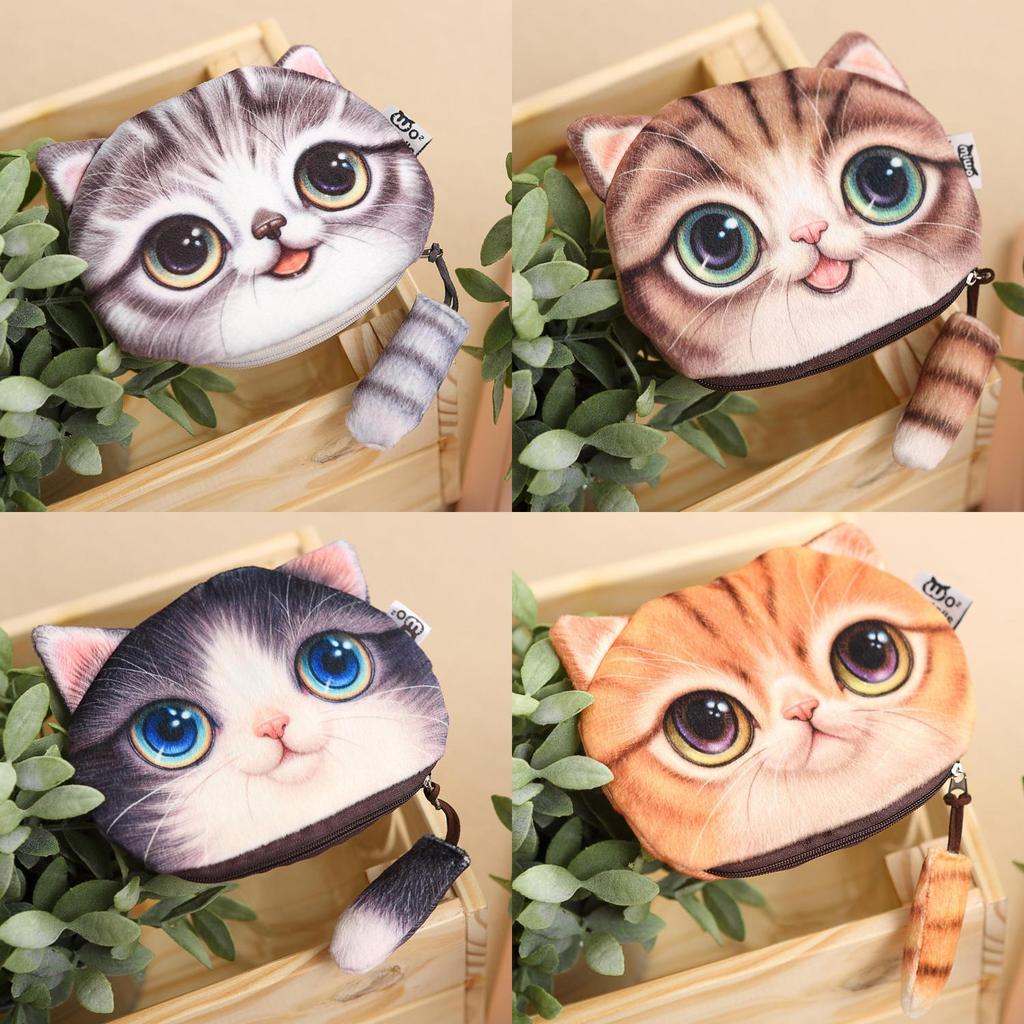 Плюшевый кошелек для монет с 3D-хвостом, для повседневного использования и в качестве подарка