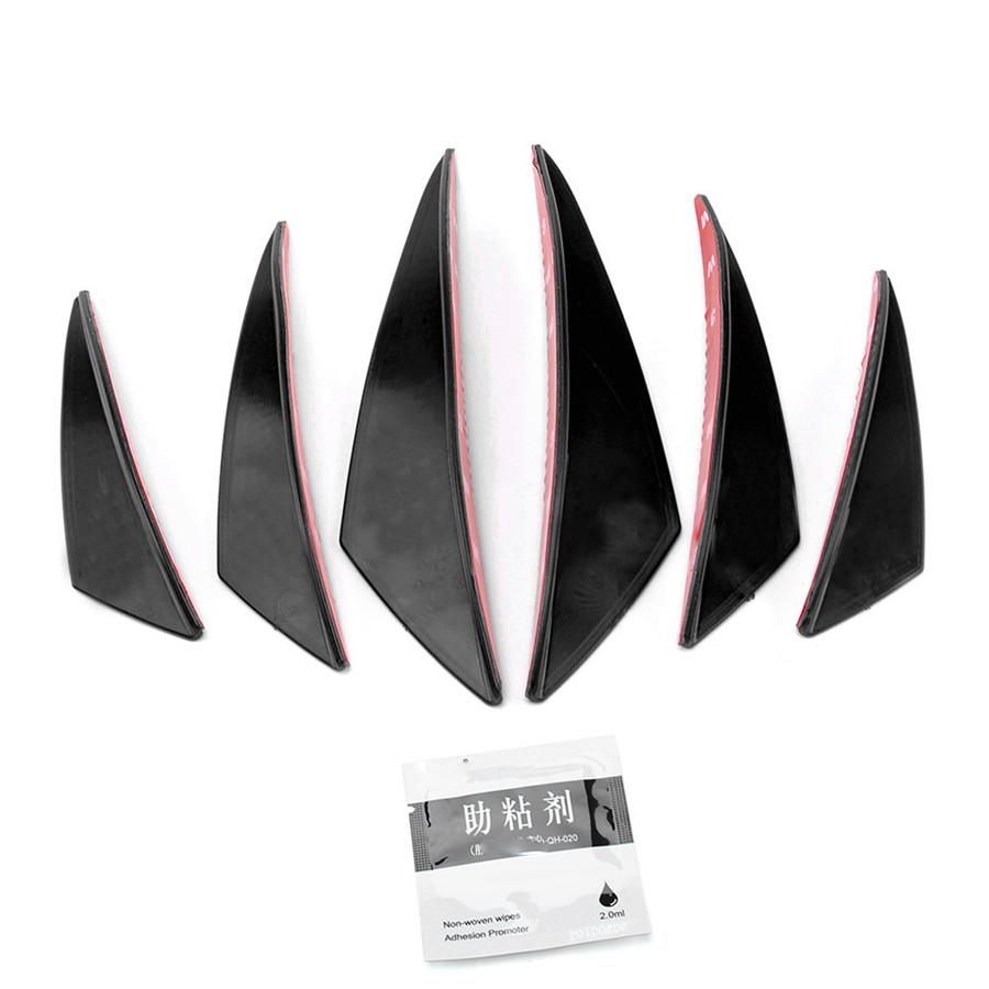 New 6 Pcs Motorcycle Front Fairing Aerodynamic Winglet Side Spoiler Decorative Set