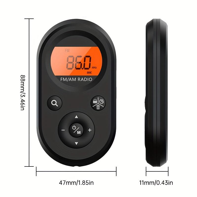 Портативное радио, персональное карманное радио с возможностью подзарядки, хороший радиоэффект, стереонаушники, подсвечиваемый экран, возможность хронометража