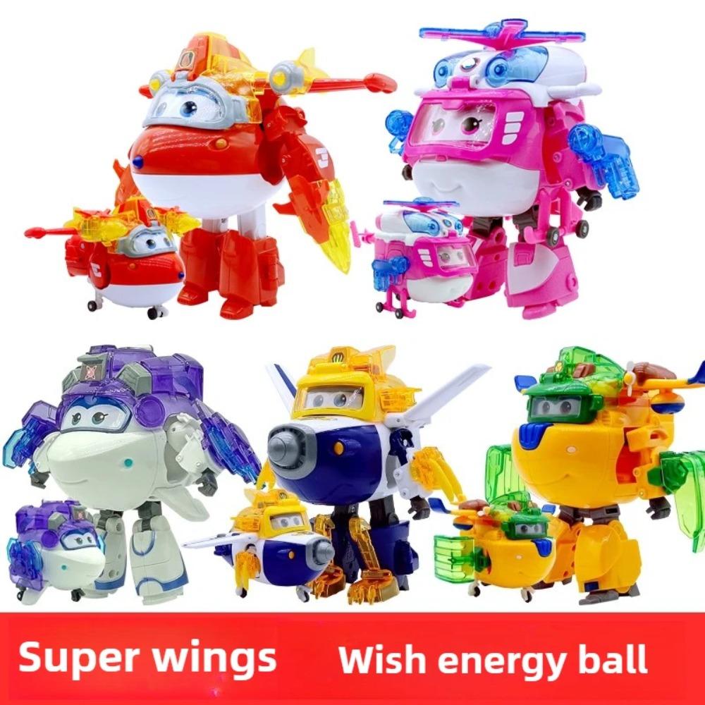 Мультфильм Super Wings Трансформирующиеся игрушки Джетт Поллет Диззи Мира Защитник Желаний с Энергетическим Шаром Подарок