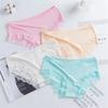 4PC/Set  Girl Shorts Briefs Modal Cotton Buds Lace Underpants Slim Panties Girls Teenagers