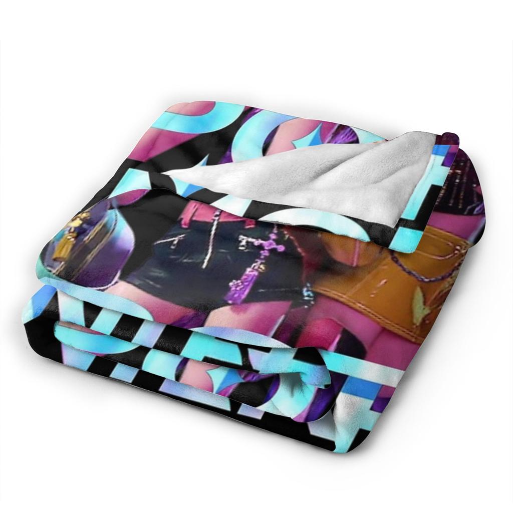 Huntrix Blanket Cover Coral Fleece Plush Kpop Demon Hunters Lightweight Throw Blankets for Home Couch Bedspread